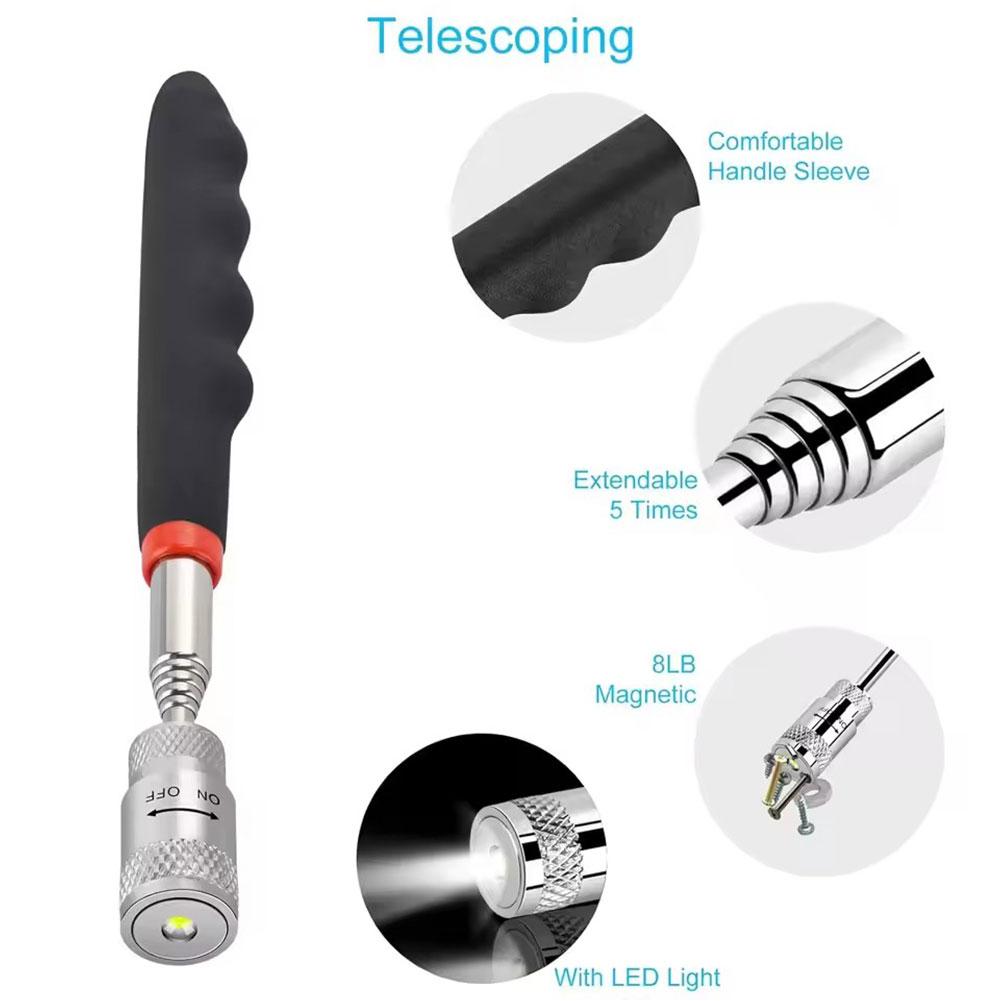 LED 조명이 있는 텔레스코픽 자석 펜, 확장 가능한  - Power Tools Hardware 리뷰 및 가격