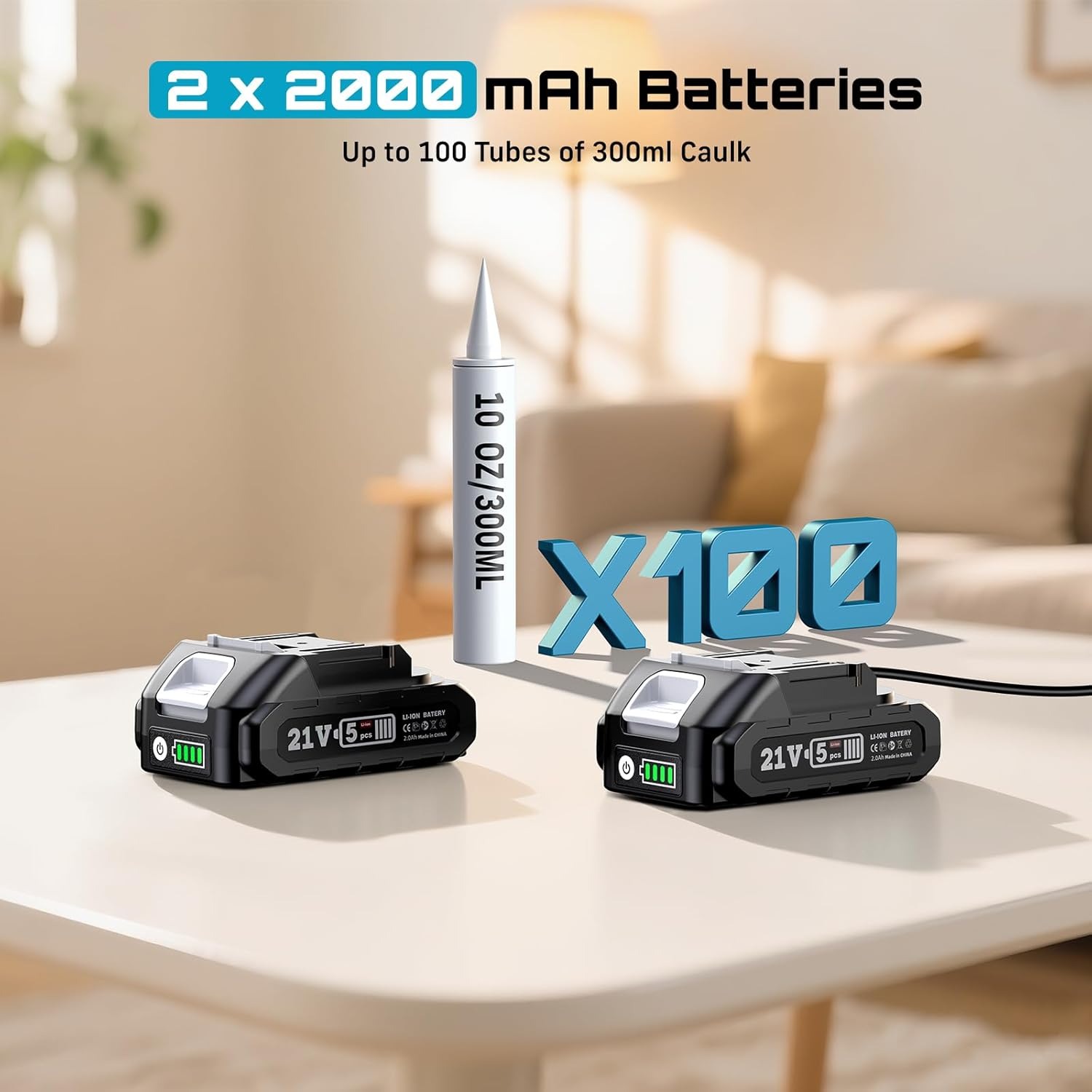 SEESII 전기 코킹건, 2.0Ah 배터리 포함, 1 - Power Tools Diy 리뷰 및 가격