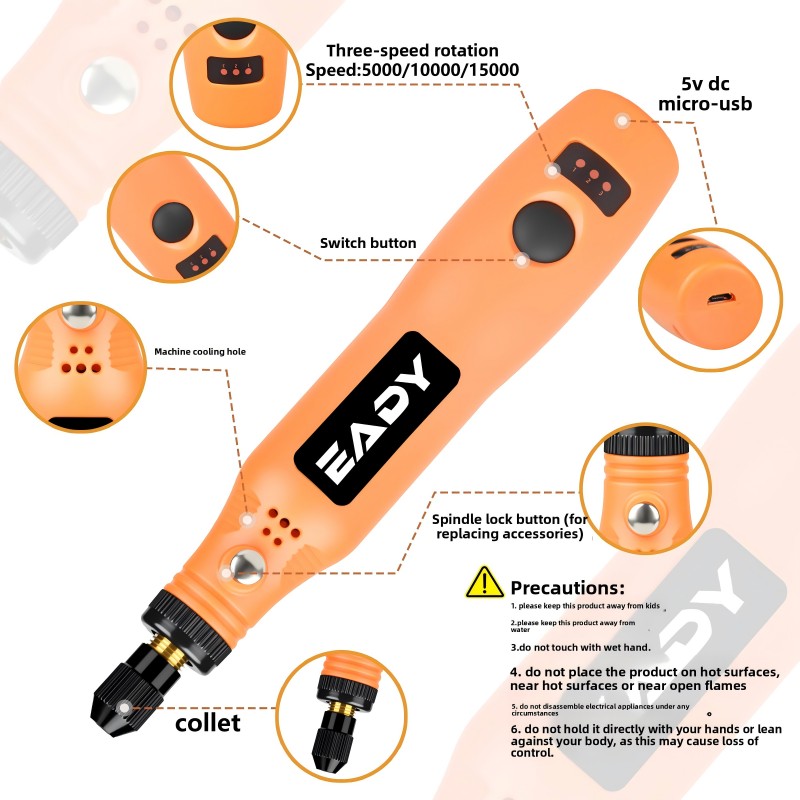 USB 무선 로터리 공구 키트 – 금속 연마, 모형 제 - Power Tools Diy 리뷰 및 가격