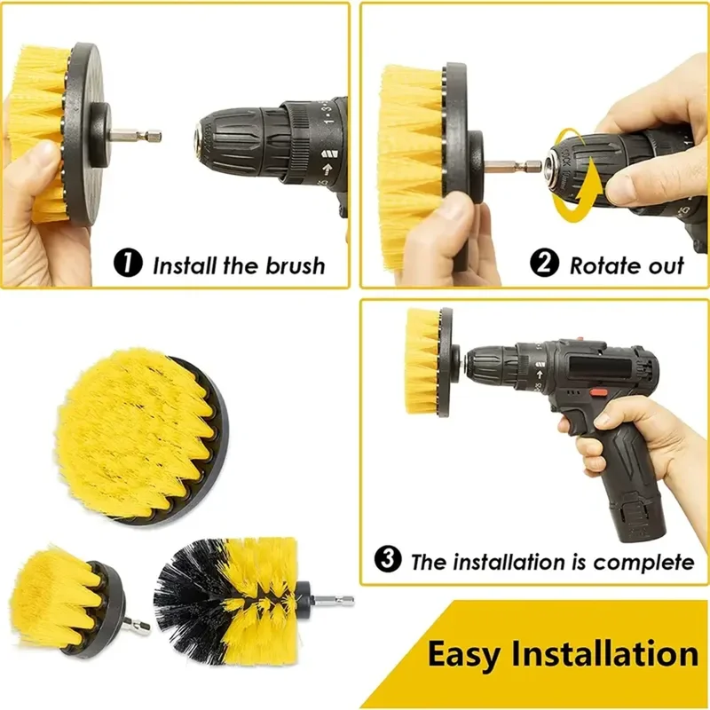 3개/세트 파워 드릴 브러시 세트 - 욕실 주방 줄눈바 - Power Tools Kit Set 리뷰 및 가격