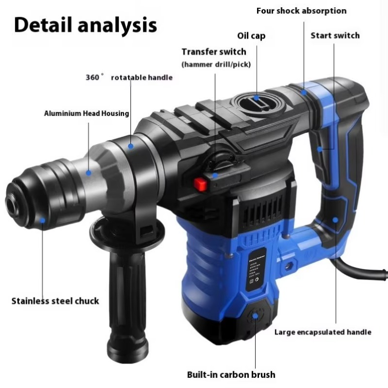 1800W 전동 공구 전기 해머 드릴 220V BMC  - Power Tools Hammer 리뷰 및 가격