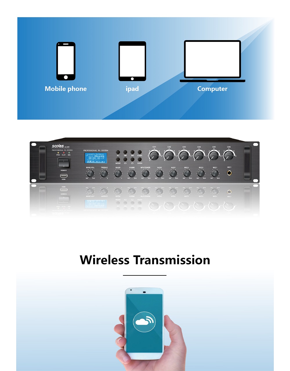 500W 80Hz~16kHz PA 시스템 6존 디지털  - Power Tools Zones 리뷰 및 가격