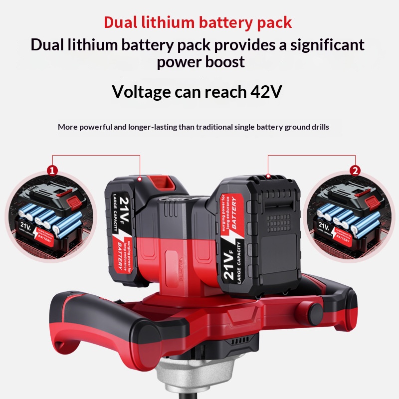 21v 리튬 배터리 전기 그라운드 드릴 겨울 낚시 얼음 - Power Tools Construction 리뷰 및 가격
