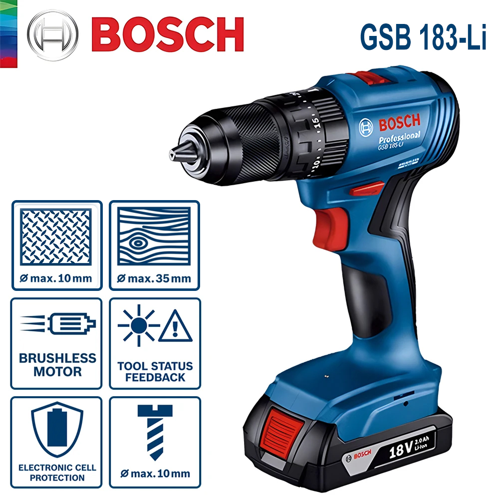 보쉬 GSB 183-LI 전기 드릴 스크루드라이버 무선 - Power Tools Drill 리뷰 및 가격